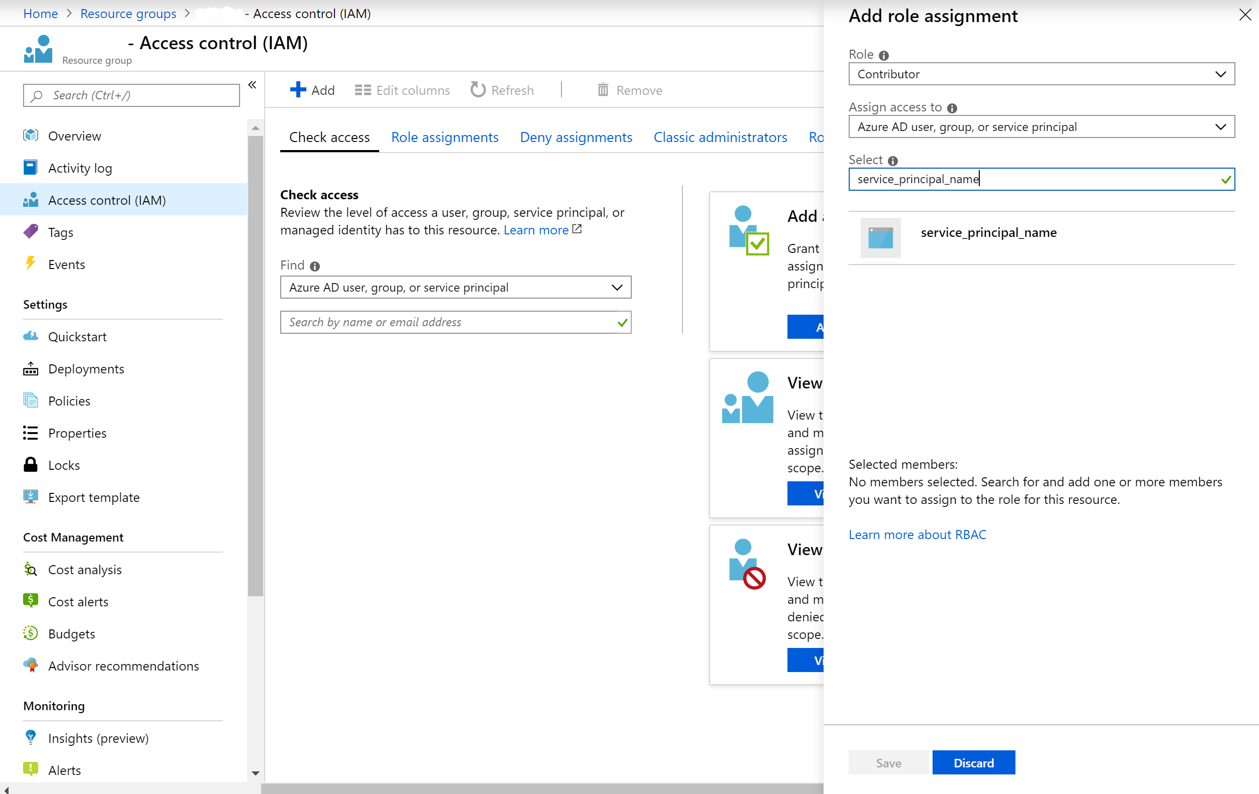 Creating a Role Assignment