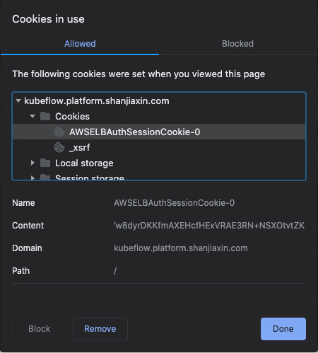 KFP SDK Browser Cookie Detail