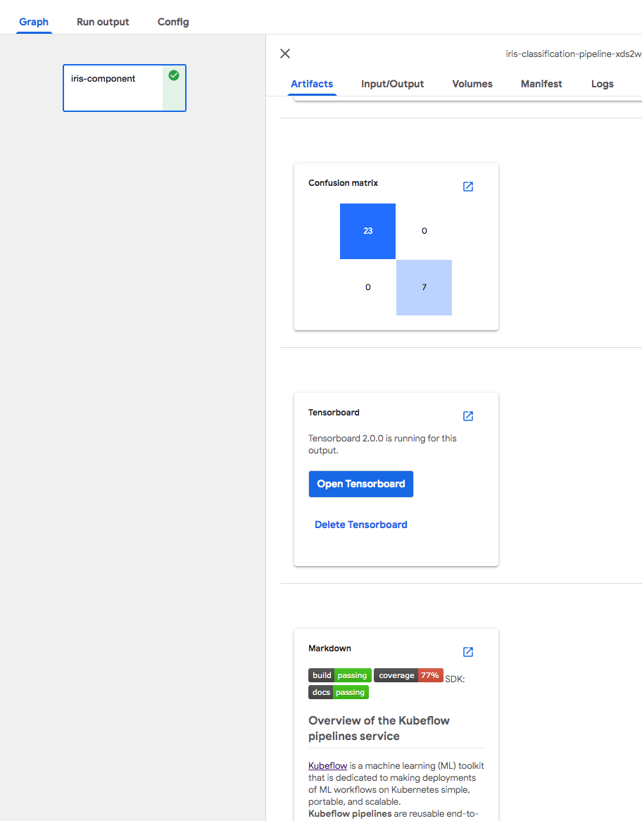 Kubeflow Pipelines viewer tensorboard