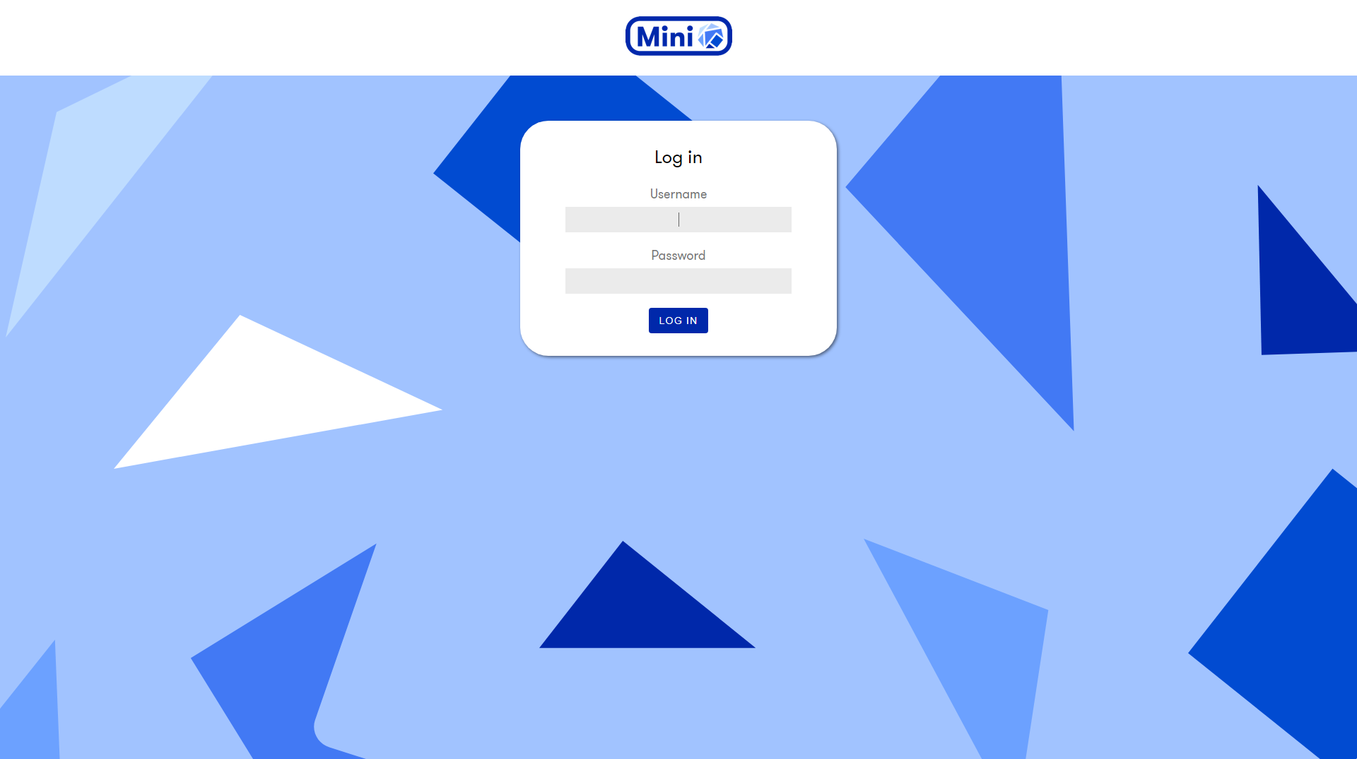 MiniKF login page